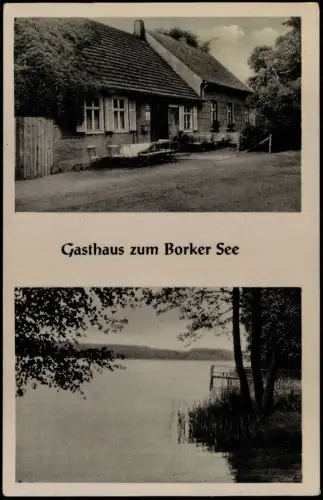 Ansichtskarte Pritzwalk Gasthaus zum Borker See 2 Bild 1953