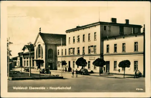 Ansichtskarte Eberswalde Hauptbahnhof - Fotokarte 1957