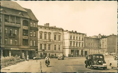 Ansichtskarte Eberswalde Friedrich Ebert Straße Autos Geschäfte 1961