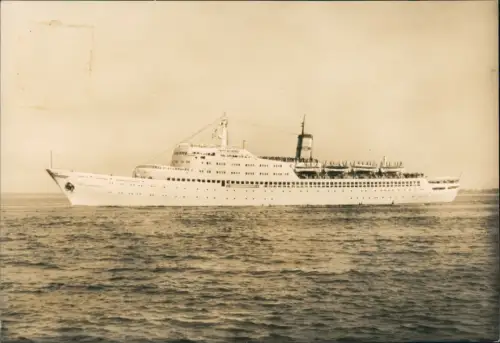 Ansichtskarte  Urlauberschiff GTMS Fritz Heckert - Fotokarte 1967