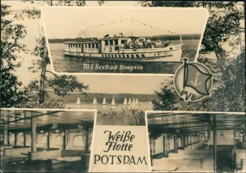 Ansichtskarte Potsdam Weiße Flotte Potsdam / MS Seebad Mehrbild 1965