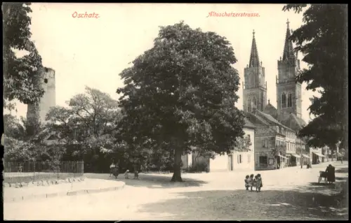 Ansichtskarte Oschatz Altoschatzerstrasse. 1915