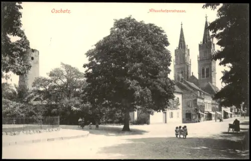 Ansichtskarte Oschatz Altoschatzerstrasse. 1915