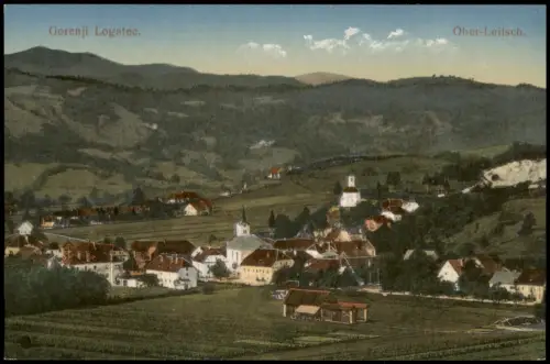 Postcard Gorenji Logatec Blick auf die Stadt 1915