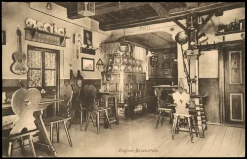 Spaar-Meißen Zum Bauerhäus Altspaarer Weinschänke Bauernstube 1916