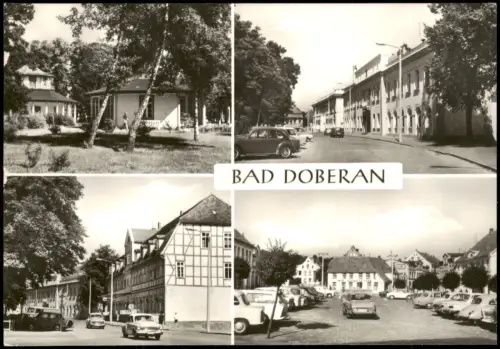 Bad Doberan Mehrbildkarte  Am Kamp, Rat der Stadt, HOG Kurhaus Neuer Markt 1979