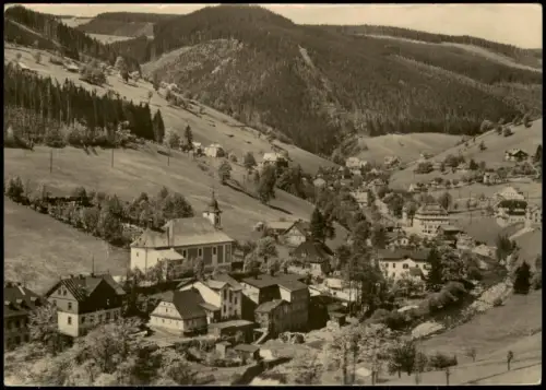 Groß Aupa Petzer Velká Úpa Pec pod Sněžkou Ortsansicht   im Riesengebirge 1957