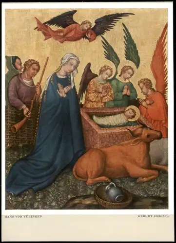 Ansichtskarte  Geburt Christi (Gemälde von Hans von Tübingen) 1940