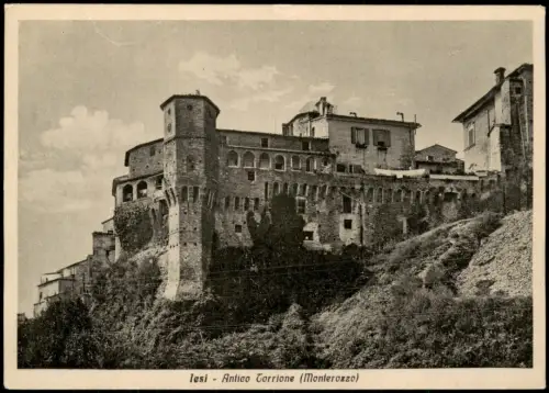 Cartolina Jesi Antico Torrione (Monterozzo) 1934