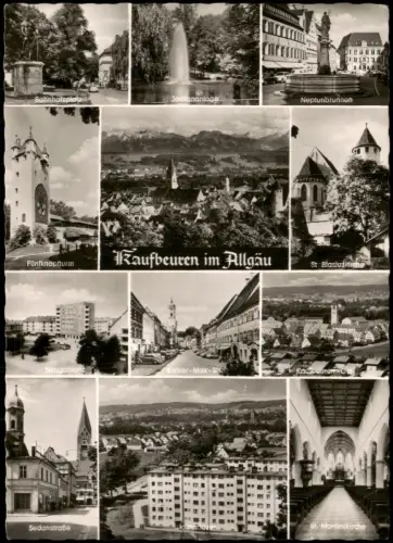 Ansichtskarte Kaufbeuren Ansichten von Kaufbeuren im Allgäu 1964