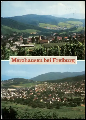 Ansichtskarte Merzhausen Panorama 1982