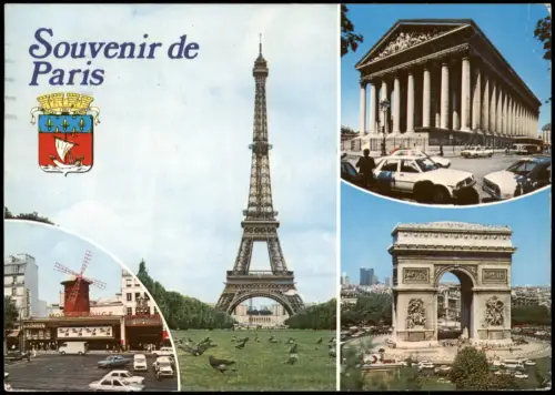 Paris Souvenir de Paris: Eiffelturm, Moulin Rouge, Madeleine 1983