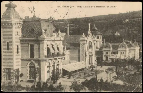 CPA Besançon Bisanz Bains Salins de la Mouillère und Casino 1908