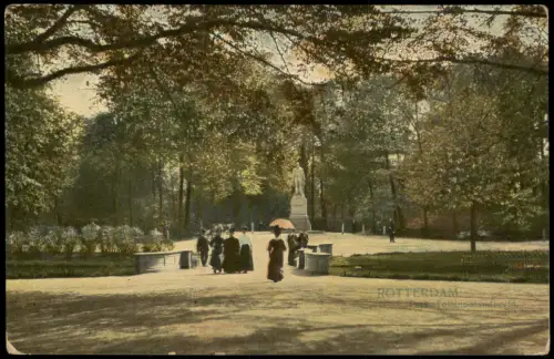 Postkaart Rotterdam Rotterdam Follens Standbild im Park, Rotterdam 1904