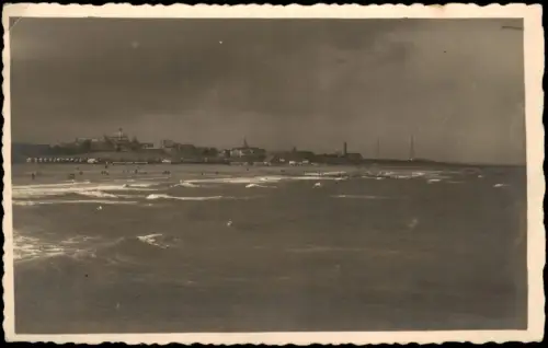 Scheveningen-Den Haag Den Haag Strandansicht mit Promenade und Wellen 1925