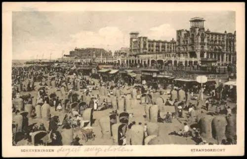 Postkaart Scheveningen-Den Haag Den Haag Strandansicht 1935