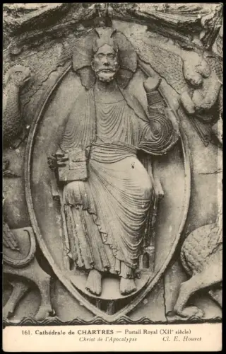 Chartres Christ de l'Apocalypse am Portail Royal der Kathedrale 1920