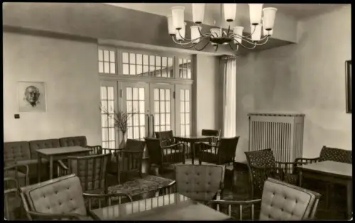 Ansichtskarte Bad Brambach Klubraum im Joliot-Curie-Heim 1962