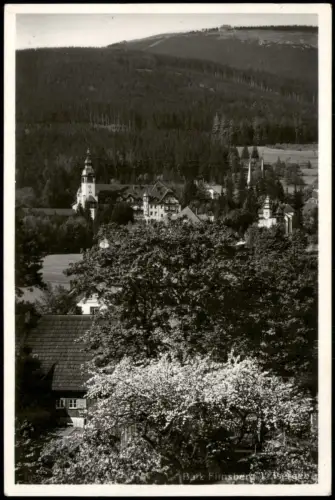 Bad Flinsberg Świeradów-Zdrój Ortsansicht mit Kirche im Frühling 1920