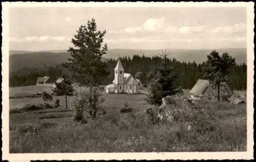 Ansichtskarte Kniebis-Freudenstadt Kirche im badischen Kniebis 1960