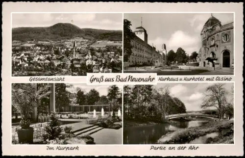 Bad Neuenahr-Ahrweiler Gesamtansicht, Kurhaus, Kurpark und Ahrpartie 1958