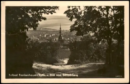 Ansichtskarte Bad Frankenhausen Blick vom Schlachtberg 1954
