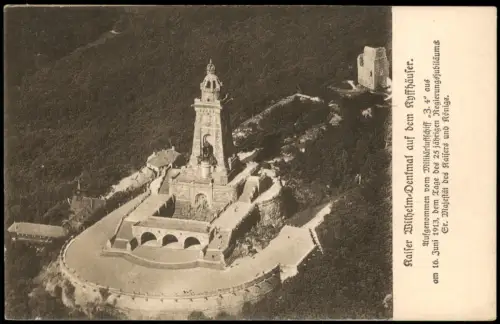 Kelbra (Kyffhäuser) Kaiser Wilhelm-Denkmal auf dem Kyffhäuser 1913