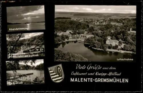 Bad Malente-Gremsmühlen-Malente Mehrbild-AK ua. Luftaufnahme  Dieksee 1963