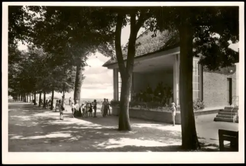 Ansichtskarte Wyk (Föhr) Kurpromenade mit Musikpavillon 1938