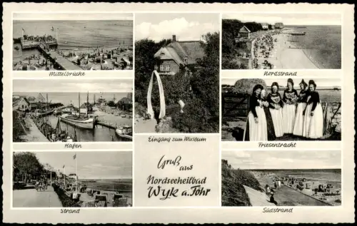 Ansichtskarte Föhr-Amrum Ansichten aus dem Nordseeheilbad 1958