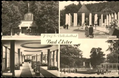 Bad Elster FDGB-Volksheilbad   Marienquelle, Moritzquelle,   Badeplatz 1961