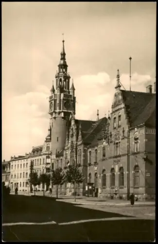 Ansichtskarte Dahme (Mark) Strassen Partie am Rathaus zur DDR-Zeit 1962