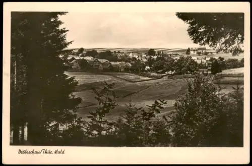 Ansichtskarte Dröbischau Blick auf die Stadt 1958