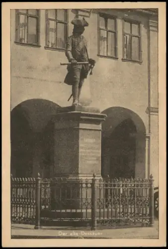 Ansichtskarte Dessau-Dessau-Roßlau Statue 'Der alte Dessauer' 1943