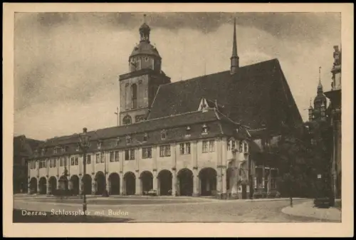 Ansichtskarte Dessau-Dessau-Roßlau Schlossplatz mit Buden 1907