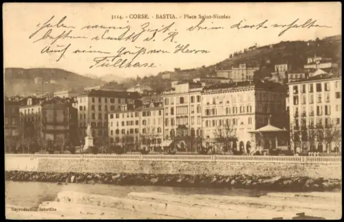 CPA Bastia Place Saint-Nicolas 1917