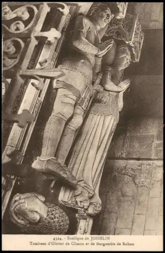 Josselin Grabmal von Olivier de Clisson und Marguerite de Rohan 1910