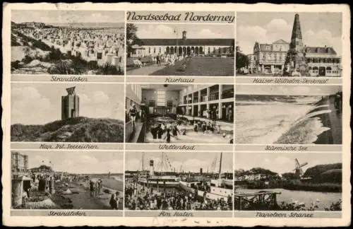 Ansichtskarte Norderney Mehrbildkarte Nordseebad Norderney 1935