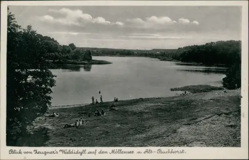 Ansichtskarte Altbuchhorst-Grünheide (Mark) Strand am Möllensee 1934