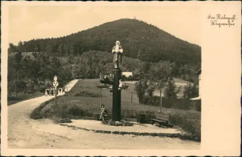 Waltersdorf-Großschönau (Sachsen) Der Rübezahl Wegweiser an der Lausche 1932