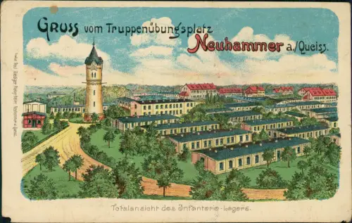 Litho AK Neuhammer am Queis Świętoszów Truppenübungsplatz 1917