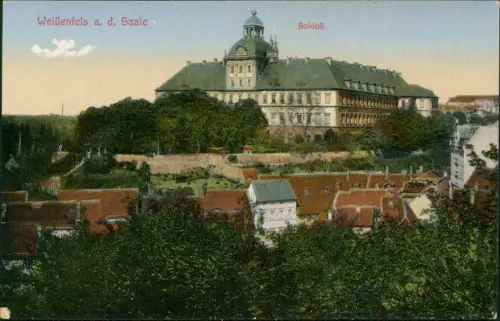 Ansichtskarte Weißenfels Schloß - Blick über die Stadt 1913