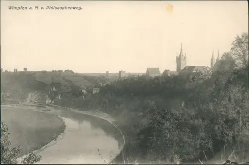 Ansichtskarte Bad Wimpfen v. Philosophenweg. 1912