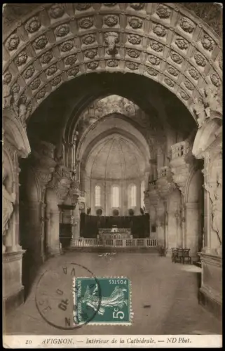 CPA Avignon Interieur der Kathedrale 1904
