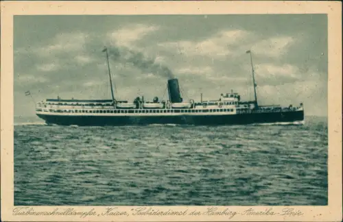 Turbinenschnelldampfer Kaiser Seebäderdienst der Hamburg-Amerika-Linie 1928