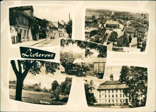 Ansichtskarte Lieberose Straße Dampflokomotive Schloss 1965