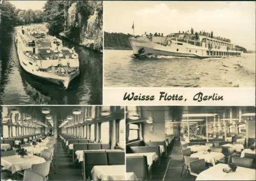 Ansichtskarte Berlin Weiße Flotte Berlin Mehrbild mit Innenansichten 1973