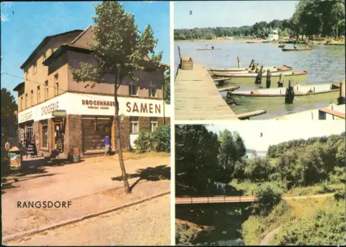 Ansichtskarte Rangsdorf Seebad Allee, Strandbad, Krumme Lanke 1970