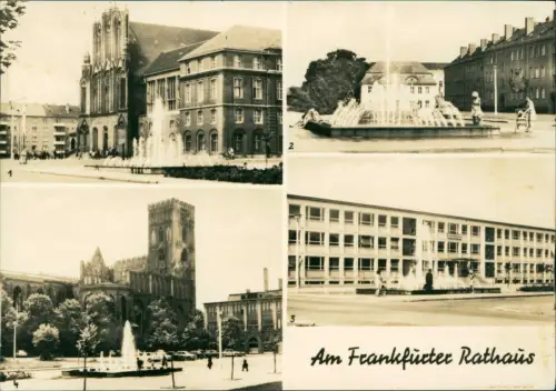Ansichtskarte Frankfurt (Oder) Oberschule, Marchlewski Straße uvm 1970