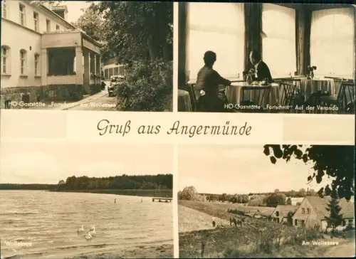 Ansichtskarte Angermünde 4 Bild Gaststätten Strand 1966